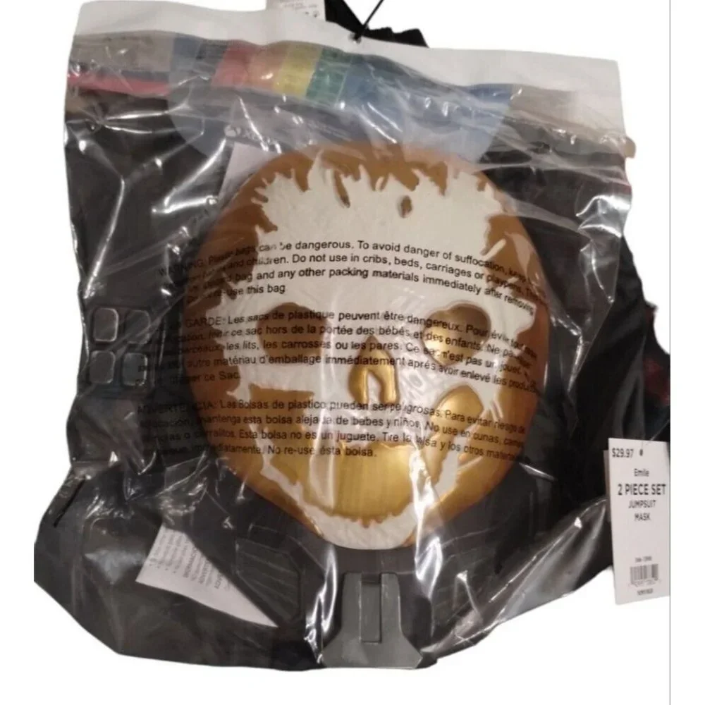 Halo Spartan Emile Boys 3 Piece Costume Small 4 to 6 Halloween Cosplay Lights Up